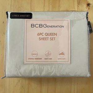 BCBGENERATION 6PC SHEET SET SZ QUEEN